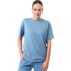 Mandala Boyfriend Damen T-Shirt ( Hellblau S Größe,)