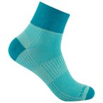 Wrightsock - Coolmesh II Quarter - Wandersocken 34-37 türkis
