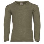 Engel - Kinder Unterhemd L/S - Merinounterwäsche Gr 176 oliv