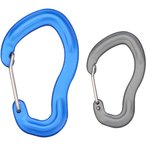 Munkees Karabiner mit Drahtschnapper 2er Pack  Schlüsselanhänger blau Größe 
