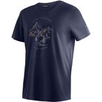 Maier Sports Dieter Print  Herren  T-Shirts blau Größe S Trekking  Elastisch