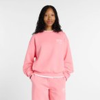 NEW BALANCE Damen Kapuzensweat Reimagined Fleece Crew, Größe S in Pink