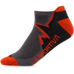 La Sportiva Climbing Socks Klettersocken, S, carbon/mountain red