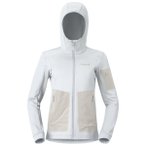 Norrøna - Women's Falketind Warm2 Stretch Hood - Fleecejacke Gr L grau/weiß