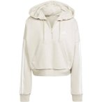ADIDAS Damen Kapuzensweat Essentials 3-Streifen French Terry Quarter-Zip, Größ