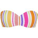 CHIEMSEE Bikini-Oberteil im gemusterten Bandeau-Design, Größe 40 C_D in Weiß