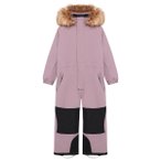 Color Kids - Kid's Coverall with Contrast & Fur - Overall Gr 92 rosa
