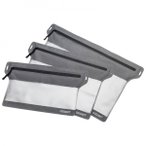 Cocoon - Zippered Flat Document Bags - Wertsachenbeutel Gr L - 32 x 25 cm grau/s