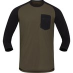 Norrona Skibotn Equaliser Merino 3/4  Herren  T-Shirts oliv Größe S Mountainbi