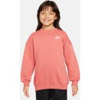 NIKE Kinder Sweatshirt G NSW CLUB FLC OVRSZD CREW LBR, Größe M in Braun