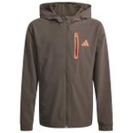 adidas - Kid's Hooded Tech Woven Jacke - Sweat- & Trainingsjacke Gr 128 braun