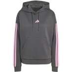 ADIDAS Damen Kapuzensweat ESSENTIALS 3-STREIFEN FLEECE, Größe L in Grau