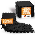 NEOLYMP Bodenschutzmatte Fitness aus Kautschuk - Puzzlematte, Größe 31,5 x 31,