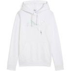 PUMA Damen Kapuzensweat ESS METALLIC Hoodie FL, Größe M in Weiß