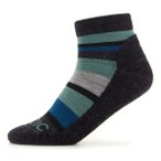Stoic - Kid's Merino Trekking Quarter Socks Striped - Wandersocken 27-30 schwarz