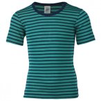 Engel - Kinder Unterhemd S/S - Merinounterwäsche Gr 176 türkis/blau