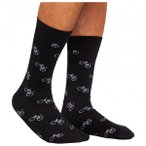 DEDICATED - Socks Sigtuna Bike Pattern - Multifunktionssocken 36-40 schwarz