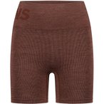 Mons Royale Solace Merino Seamless Short Tights Damen  Yogahose braun Größe XS