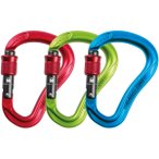 Ocun Eagle HMS Screw Karabiner 3er Pack (Größe One Size, red-blue-green)