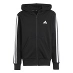 adidas Kinder Essentials 3-Streifen Zip-Hoodie ( Schwarz 128 Größe,)