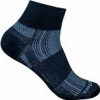 Wrightsock Stride Quarter Wandersocken Unisex ( Schwarz 45,5-49 Größe,)