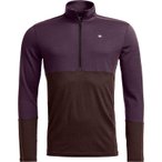 Ortovox Men's 185 Rock'n'Wool Zip Neck - Funktionsshirt L dark wild berry