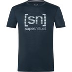 Super.Natural Grid Logo  Herren  T-Shirts blau Größe S Trekking  Hautfreundlic