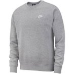 NIKE Herren Sweatshirt M NSW CLUB CRW BB, Größe S in Silber