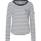 Super.Natural Sea Horse Stripe Bio Crew  Damen  Longsleeves Merino weiss Größe