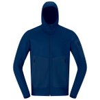 Norrøna - Falketind Warm2 Stretch Hood - Fleecejacke Gr S blau