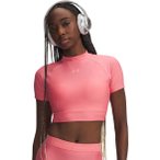 Under Armour HeatGear Crop Damen T-Shirt ( Pink XS)