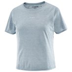 Salomon - Women's SHKout Air Cropp S/S Tee - Laufshirt Gr L grau