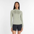 NEW BALANCE Damen T-Shirt Athletics Heat Grid Half Zip, Größe L in Pink