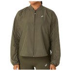 Asics - Women's Nagino Run Adjustable Jacket - Laufjacke Gr S oliv/braun