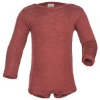 Engel - Baby-Body Langarm Mit Druckverschluss Schulter - Merinounterwäsche Gr 6