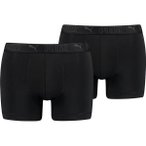 PUMA Herren Unterhose SPORT MICROFIBER BOXER 2P, Größe L in Schwarz