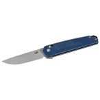 CJH - Einhandmesser Micarta - Messer blau/grau