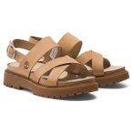 Timberland - Women's Clairemont Way Cross-Strap Sandal - Sandalen 40 braun/beige