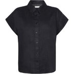 KnowledgeCotton Apparel Aster Fold Up Linen  Damen  Blusen schwarz Größe M Lif