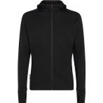 Icebreaker Merino Blend 300 RealFleece Descender Herren Hoodie ( Schwarz M)