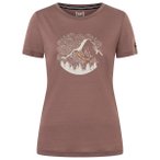 super.natural - Women's Mountain Mandala Tree Tee - Merinoshirt Gr XS braun