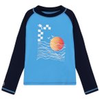 Color Kids - Kid's T-Shirt L/S with Chest Print - Lycra Gr 92 blau