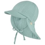 Sterntaler - Kid's Schirmmütze Nacken Musselin Bindeband - Cap Gr 49 cm türkis