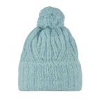 Buff Knitted Beanie Nerla ( Hellblau one size Größe,)