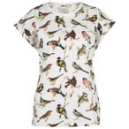 DEDICATED - Women's T-Shirt Visby Autumn Birds - T-Shirt Gr XS weiß