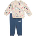 PUMA Kinder Anzug MINICATS AOP Crew Set FL INF, Größe 98 in Pink