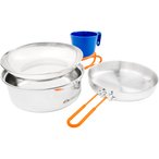 GSI Glacier Stainless 1 Person Kochset  Camping Kochgeschirr silber Größe ONE 