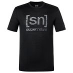 super.natural - Logo Lines Tee - Merinoshirt Gr S schwarz
