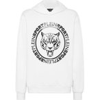 PLEIN SPORT Hoodie CARBON TIGER, Größe S in Weiß