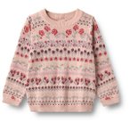 WHEAT - Kid's Jacquard Pullover Mikmak - Pullover Gr 104 rosa